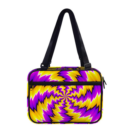 Yellow Vortex Moving Optical Illusion Double Strap Bible Bag