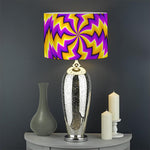 Yellow Vortex Moving Optical Illusion Drum Lamp Shade