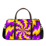 Yellow Vortex Moving Optical Illusion Duffle Bag