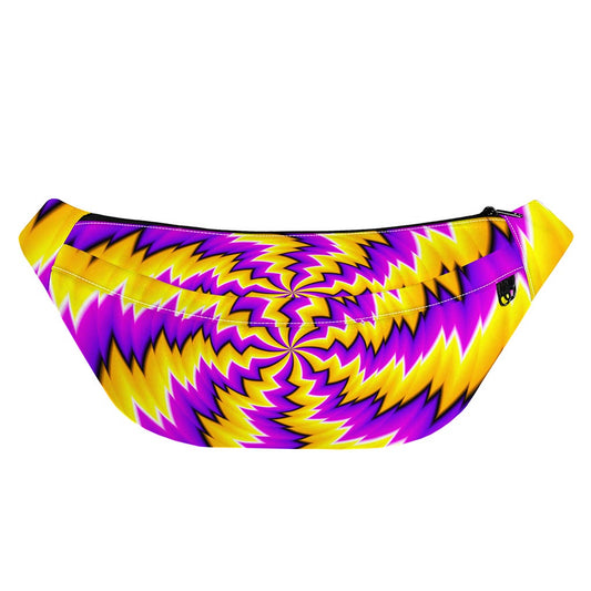 Yellow Vortex Moving Optical Illusion Fanny Pack