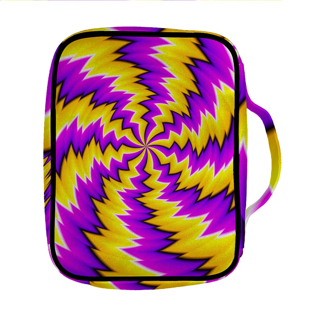 Yellow Vortex Moving Optical Illusion Front Pocket Bible Bag