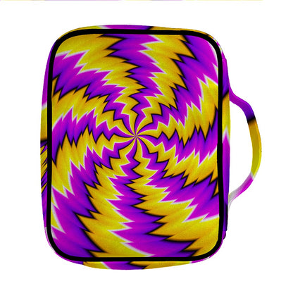 Yellow Vortex Moving Optical Illusion Front Pocket Bible Bag