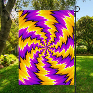 Yellow Vortex Moving Optical Illusion Garden Flag