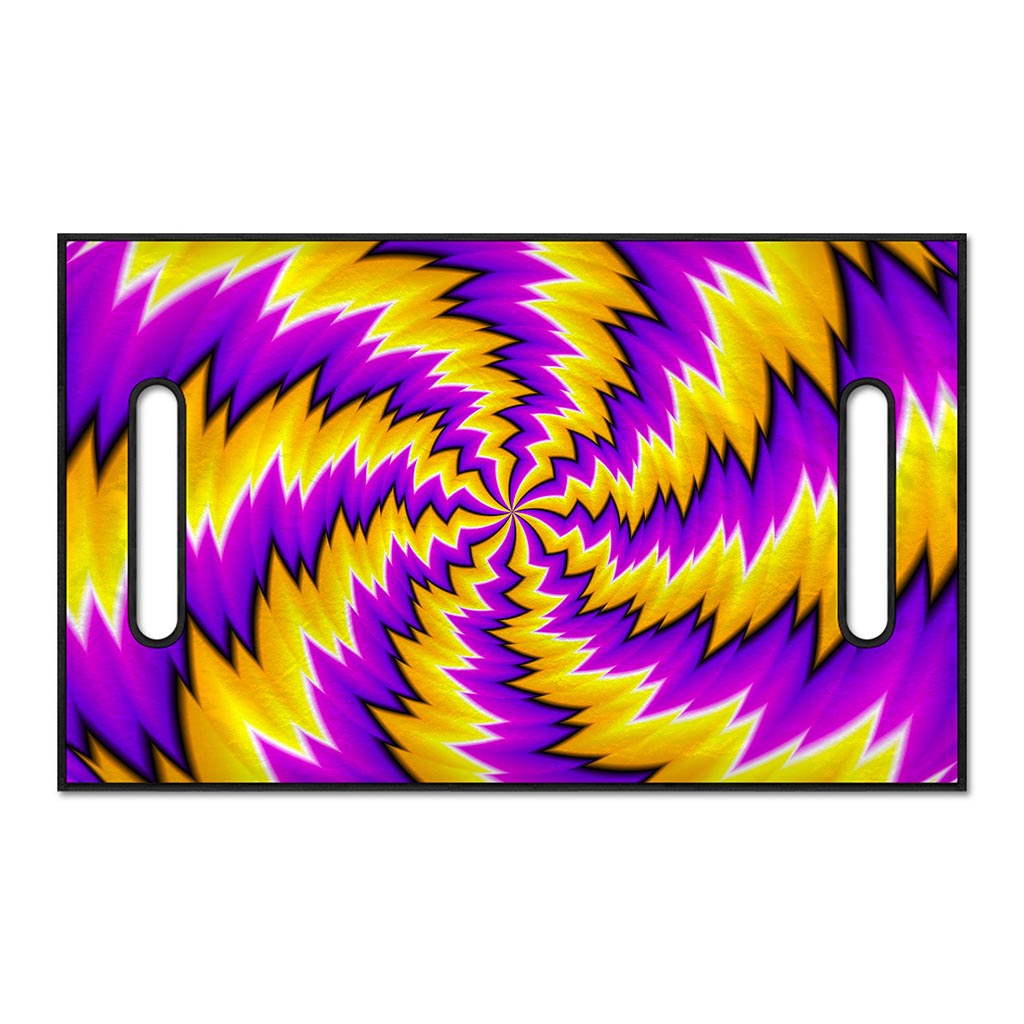 Yellow Vortex Moving Optical Illusion Golf Cart Seat Cover
