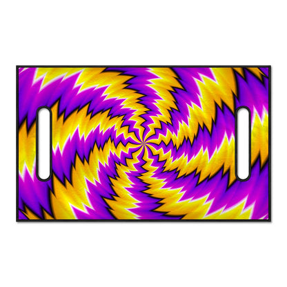 Yellow Vortex Moving Optical Illusion Golf Cart Seat Cover