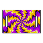 Yellow Vortex Moving Optical Illusion Golf Cart Seat Cover