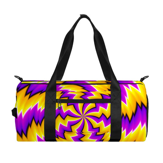 Yellow Vortex Moving Optical Illusion Gym Bag