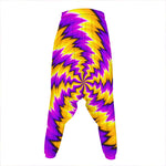 Yellow Vortex Moving Optical Illusion Hammer Pants