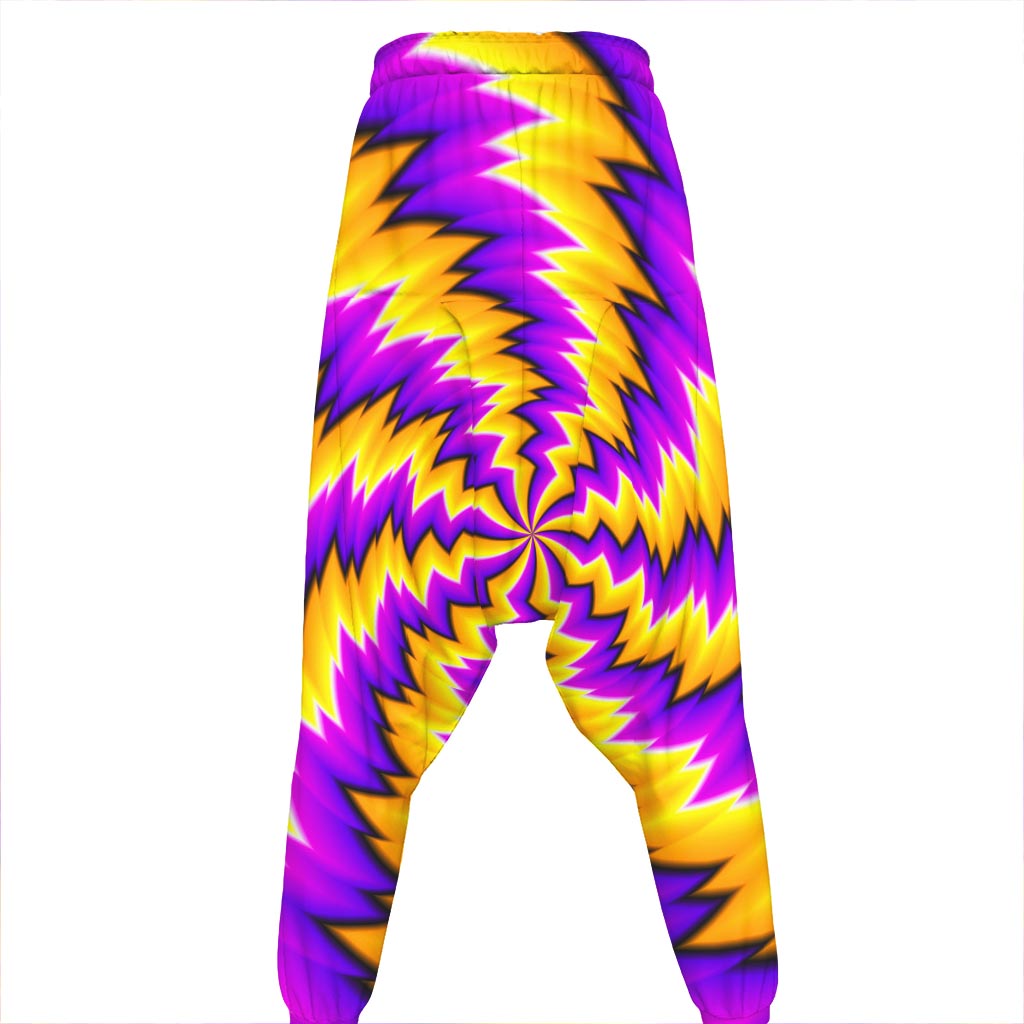 Yellow Vortex Moving Optical Illusion Hammer Pants