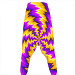 Yellow Vortex Moving Optical Illusion Hammer Pants