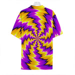 Yellow Vortex Moving Optical Illusion Hawaiian Shirt