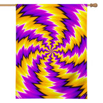 Yellow Vortex Moving Optical Illusion House Flag