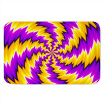Yellow Vortex Moving Optical Illusion Indoor Door Mat