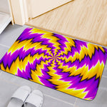 Yellow Vortex Moving Optical Illusion Indoor Door Mat