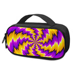 Yellow Vortex Moving Optical Illusion Insulin Cooler Travel Case