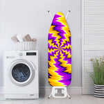 Yellow Vortex Moving Optical Illusion Ironing Board Cover