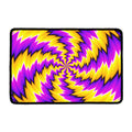Yellow Vortex Moving Optical Illusion Kitchen Mat