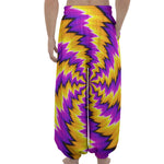 Yellow Vortex Moving Optical Illusion Lantern Pants