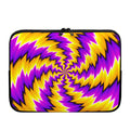 Yellow Vortex Moving Optical Illusion Laptop Sleeve