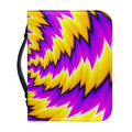 Yellow Vortex Moving Optical Illusion Leather Bible Cover
