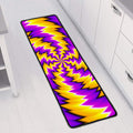 Yellow Vortex Moving Optical Illusion Long Kitchen Mat