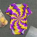 Yellow Vortex Moving Optical Illusion Men's Bodysuit