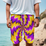 Yellow Vortex Moving Optical Illusion Men's Cargo Shorts