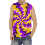 Yellow Vortex Moving Optical Illusion Men's Fitness Tank Top