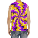 Yellow Vortex Moving Optical Illusion Men's Fitness Tank Top