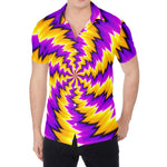 Yellow Vortex Moving Optical Illusion Men's Shirt