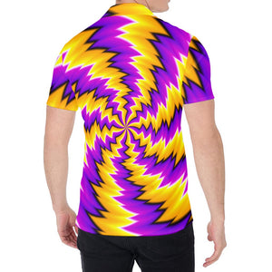 Yellow Vortex Moving Optical Illusion Men's Shirt