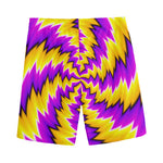 Yellow Vortex Moving Optical Illusion Men's Sports Shorts