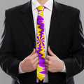 Yellow Vortex Moving Optical Illusion Necktie