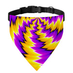 Yellow Vortex Moving Optical Illusion Over The Collar Dog Bandana