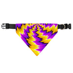 Yellow Vortex Moving Optical Illusion Over The Collar Dog Bandana