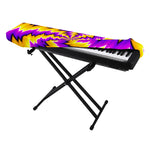Yellow Vortex Moving Optical Illusion Piano Keyboard Cover