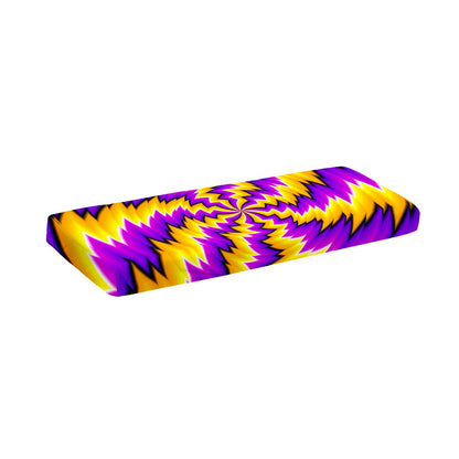 Yellow Vortex Moving Optical Illusion Piano Keyboard Cover