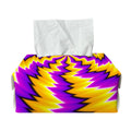 Yellow Vortex Moving Optical Illusion Rectangle Tissue Box Cover