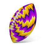 Yellow Vortex Moving Optical Illusion Rugby Ball