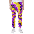 Yellow Vortex Moving Optical Illusion Joggers