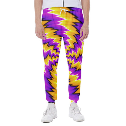 Yellow Vortex Moving Optical Illusion Scuba Joggers