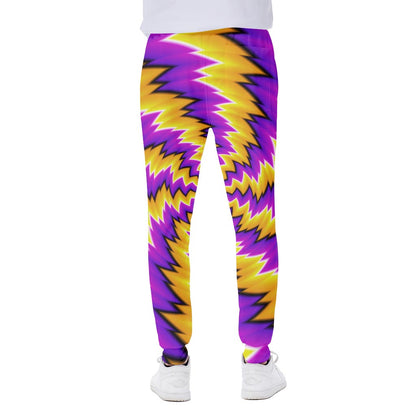 Yellow Vortex Moving Optical Illusion Scuba Joggers