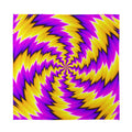 Yellow Vortex Moving Optical Illusion Silk Bandana