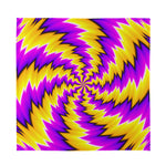 Yellow Vortex Moving Optical Illusion Silk Bandana