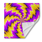 Yellow Vortex Moving Optical Illusion Silk Bandana