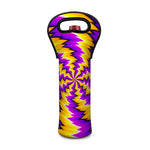 Yellow Vortex Moving Optical Illusion Single Neoprene Wine Tote