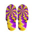 Yellow Vortex Moving Optical Illusion Slippers