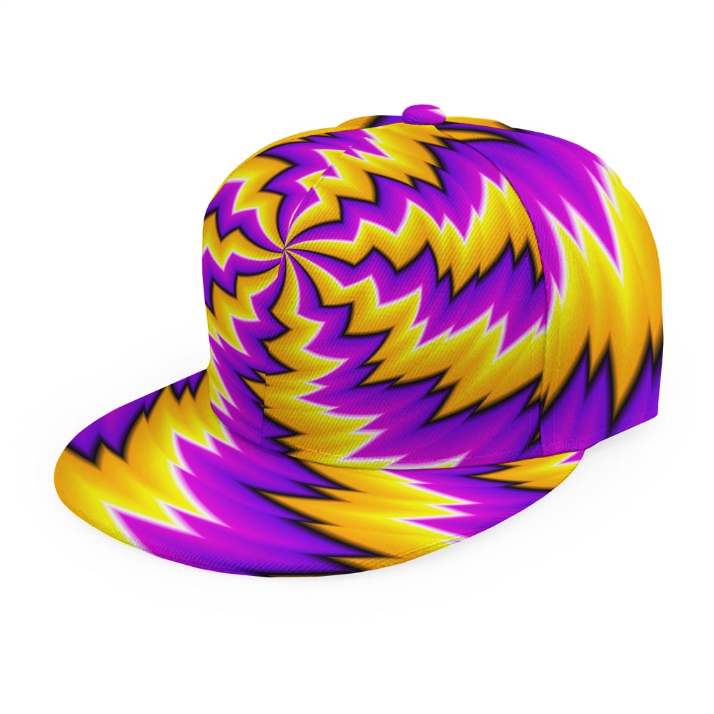 Yellow Vortex Moving Optical Illusion Snapback Cap