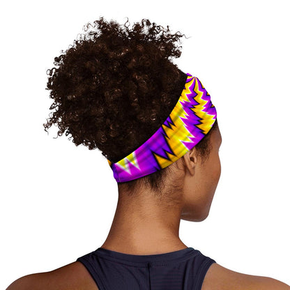 Yellow Vortex Moving Optical Illusion Sports Headband