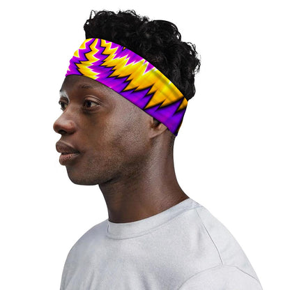 Yellow Vortex Moving Optical Illusion Sports Headband